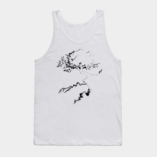 Moon Tree Black Tank Top by DreamOfDesign